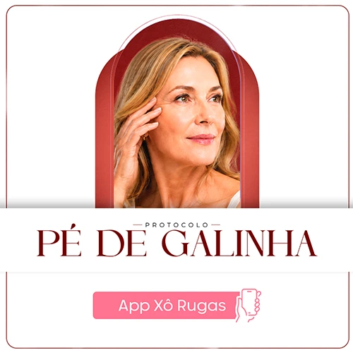 Arte do protocolo Xô Pés de Galinha do App Xô Rugas